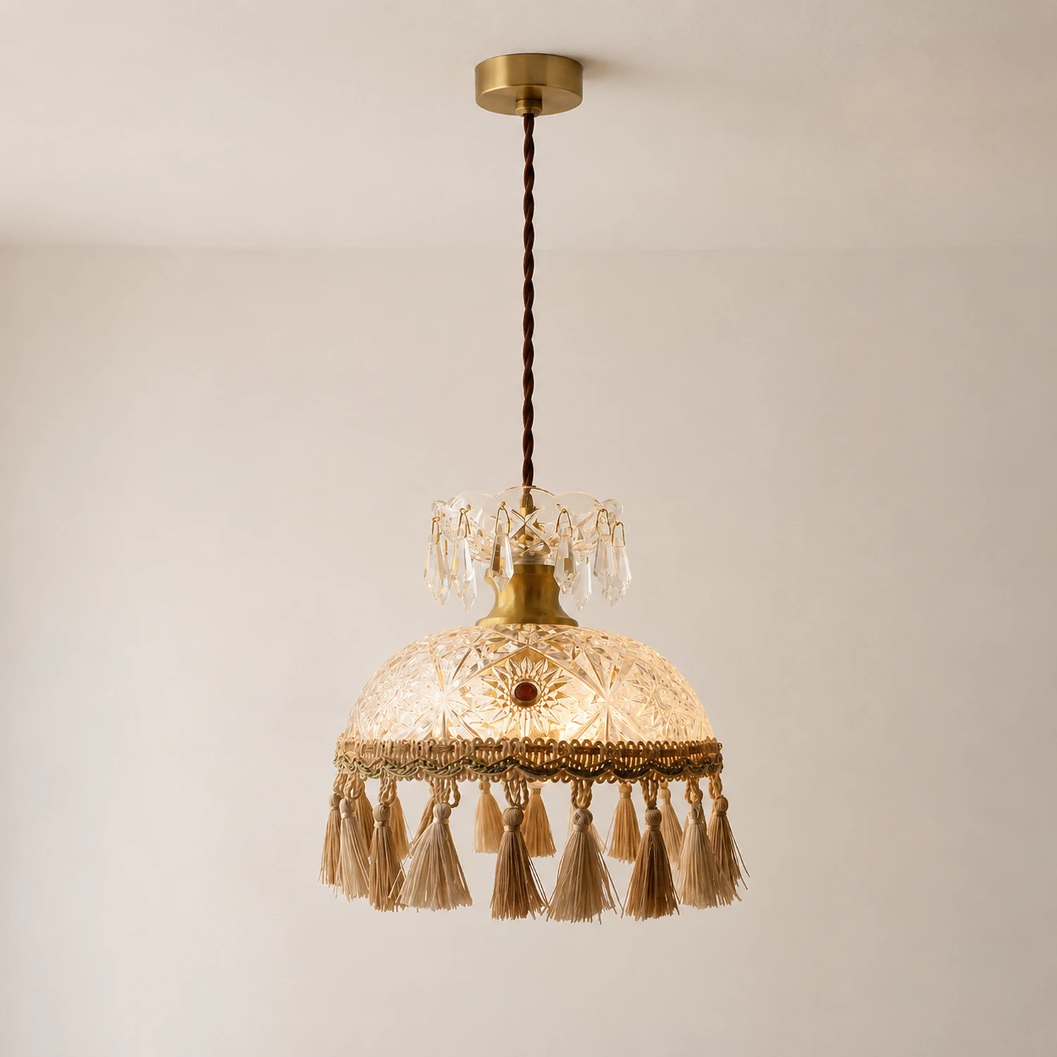 Bowl Tassel Pendant Light - Lumpaz