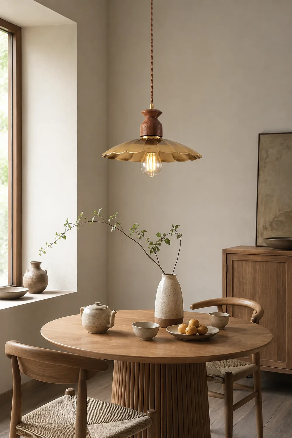 Brass Crest Pendant Light - Lumpaz