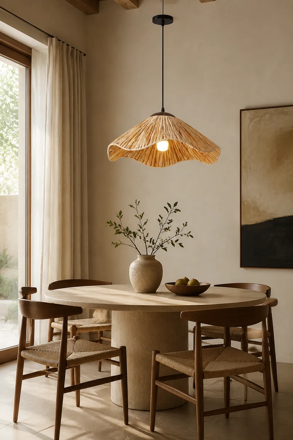 Straw Weaving Pendant Lamp - Lumpaz