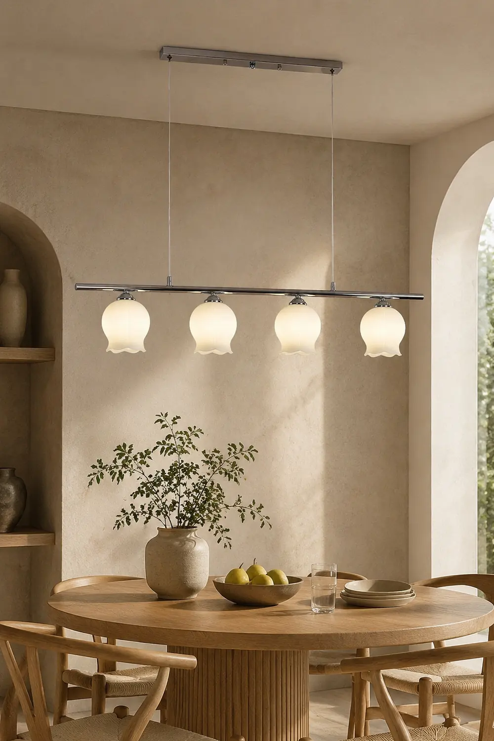 Floral Glass Modern Pendant Lamp - Lumpaz