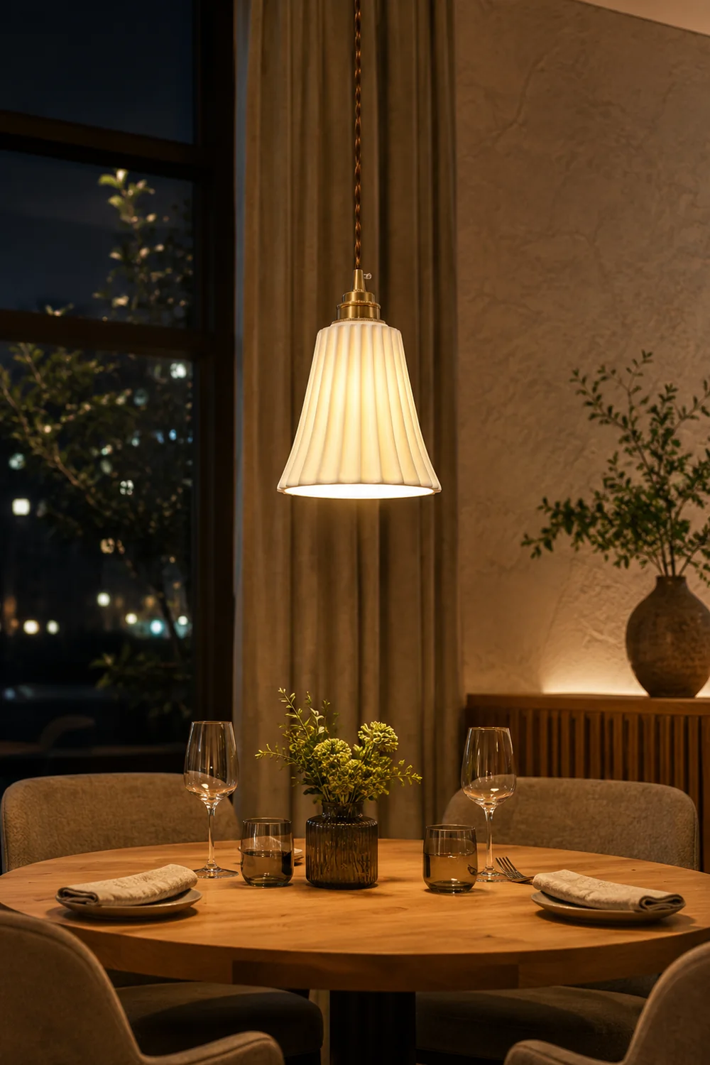 Trumpet Ceramic Pendant Light - Lumpaz