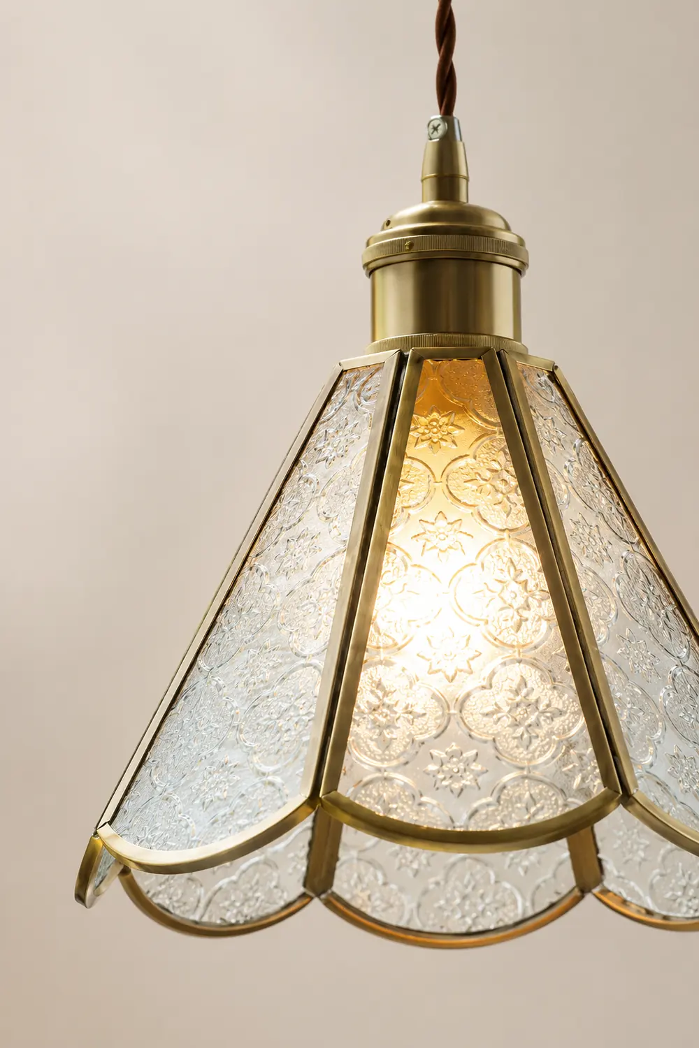Patterned Glass Pendant Lamp - Lumpaz