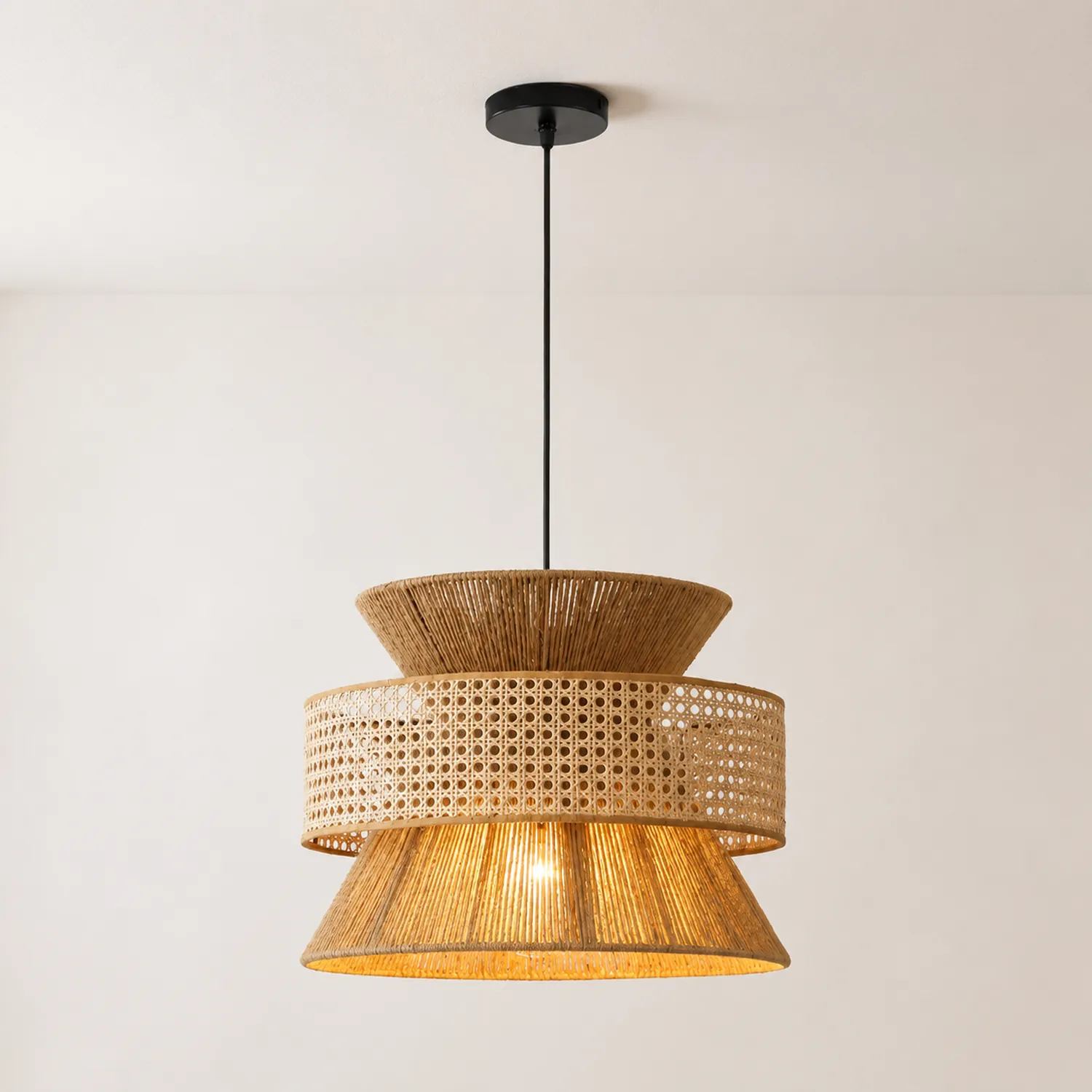 Rattan Bamboo Pendant Lamp - Lumpaz