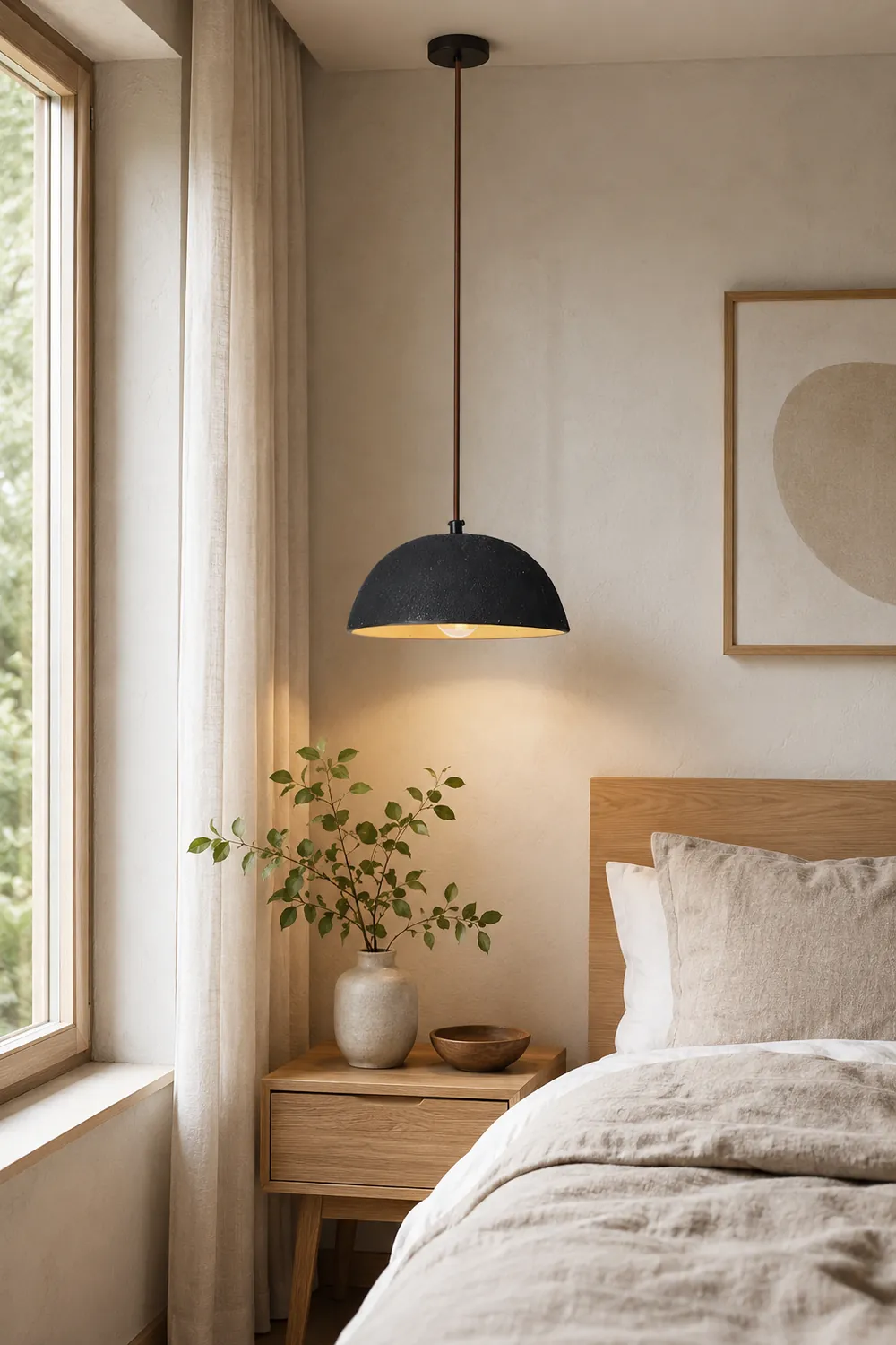 Black Arch Ceramic Pendant Lamp - Lumpaz
