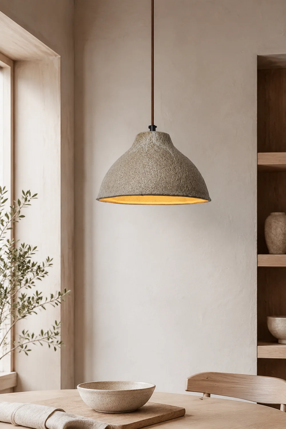 Raku Retro Ceramic Pendant Lamp - Lumpaz