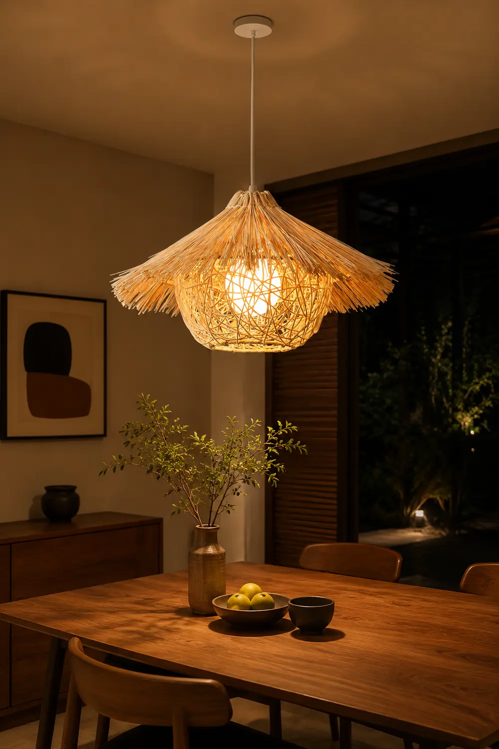 Straw Hat Pendant Light - Lumpaz