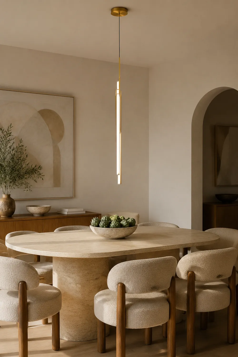 Halo Jewel Straight Pendant Light - Lumpaz