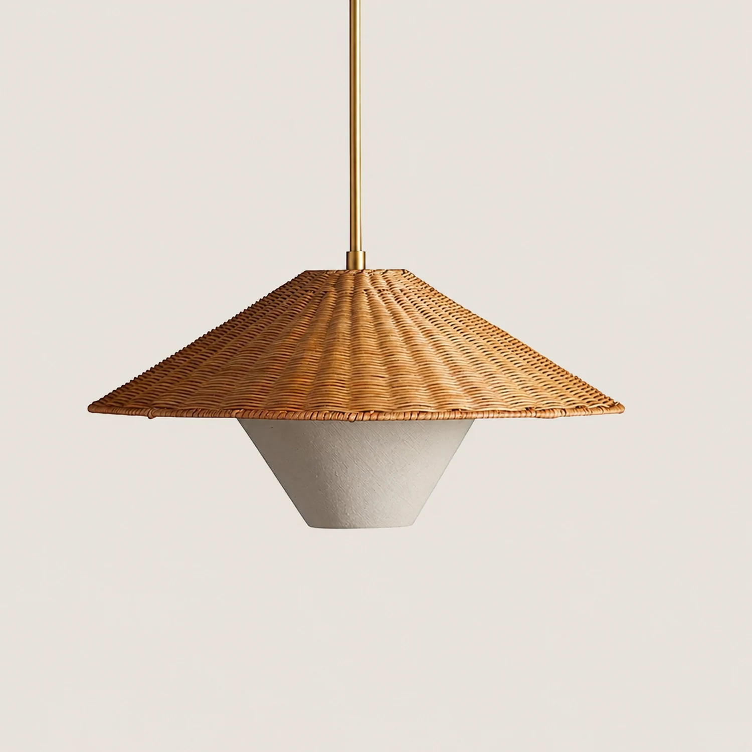 Rattan Hat Pendant Light - Lumpaz