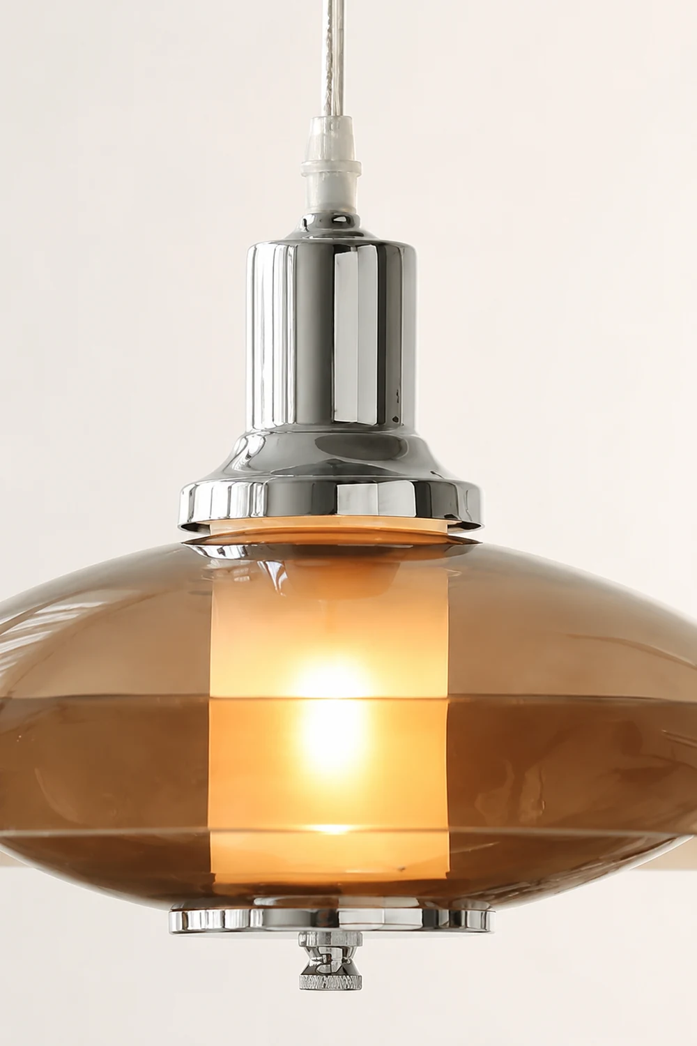 Flying Saucer Chrome Pendant Light - Lumpaz