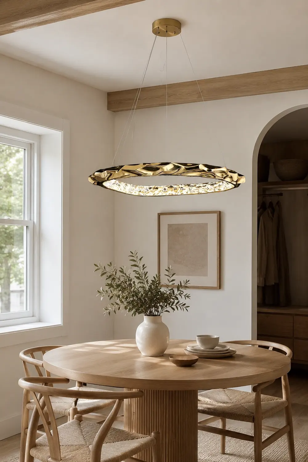 Resin Circlet Brass Pendant Lamp - Lumpaz