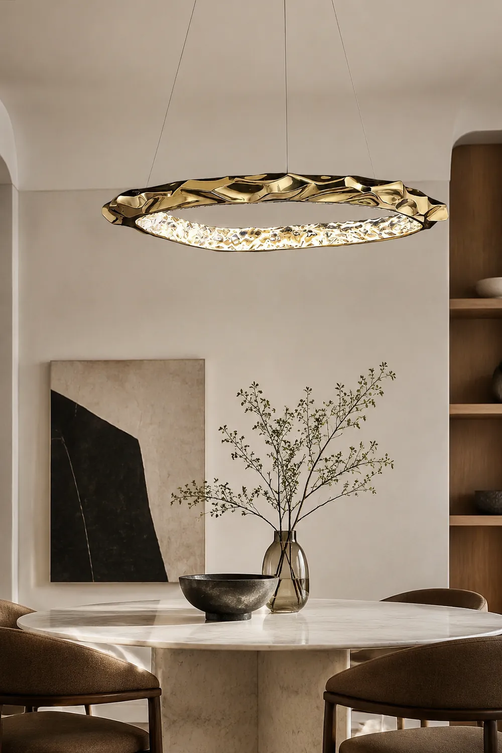 Resin Circlet Brass Pendant Lamp - Lumpaz
