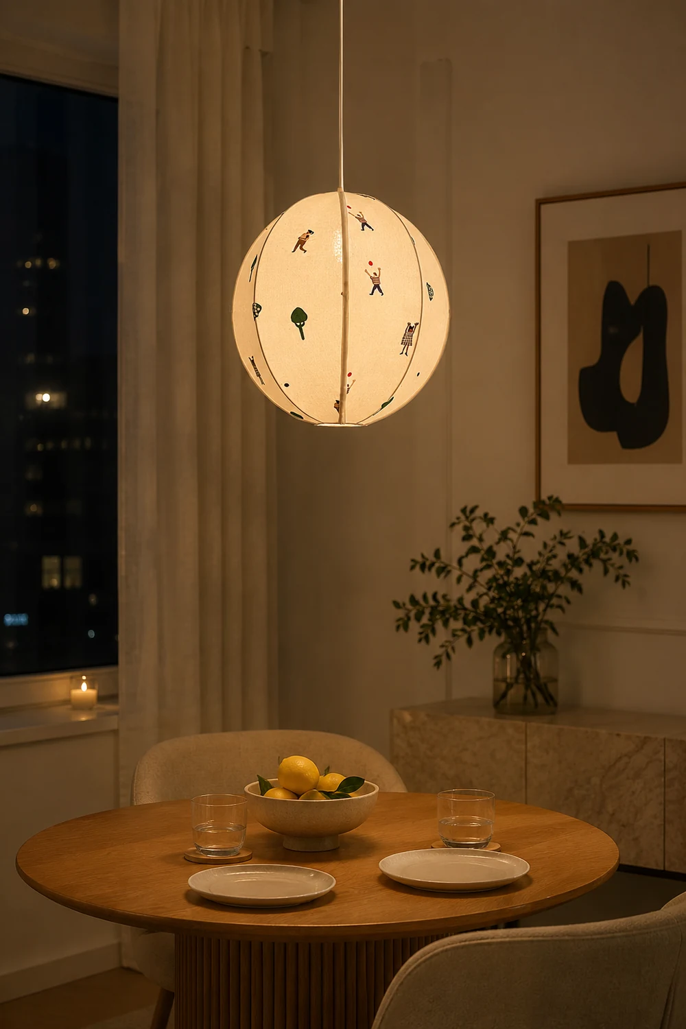 Park Embroidered Textile Pendant Lamp - Lumpaz