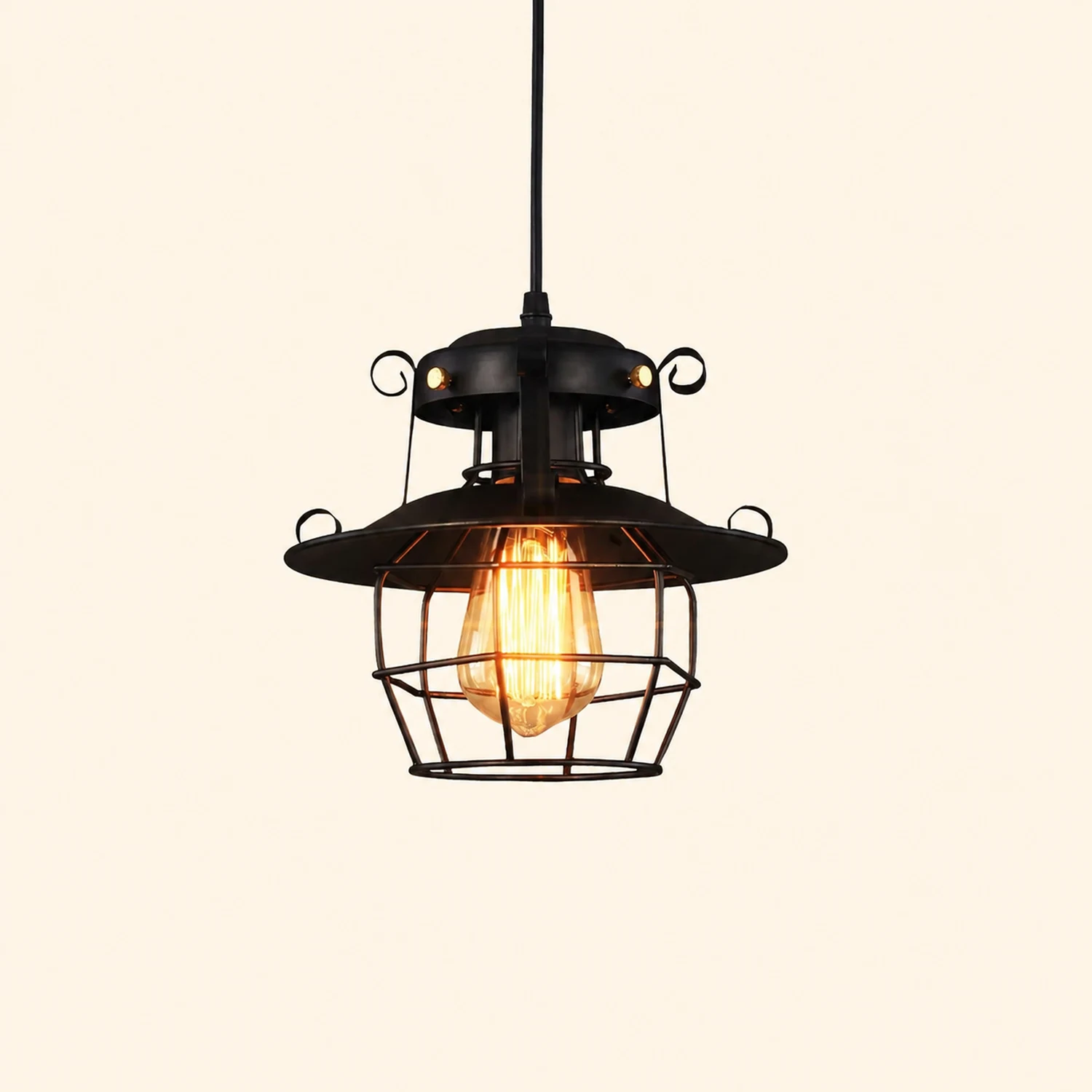 Retro Birdcage Pendant Light - Lumpaz