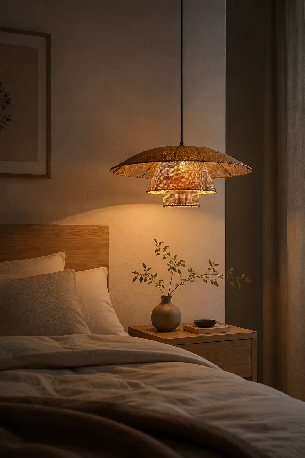 Hat Weave Rattan Pendant Lamp - Lumpaz