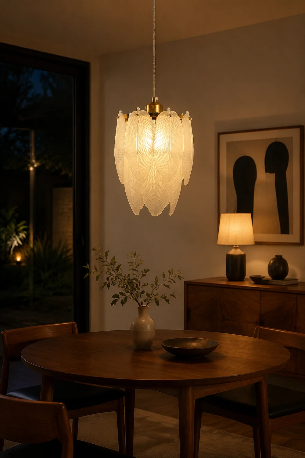 Glass Feather Pendant Light - Lumpaz