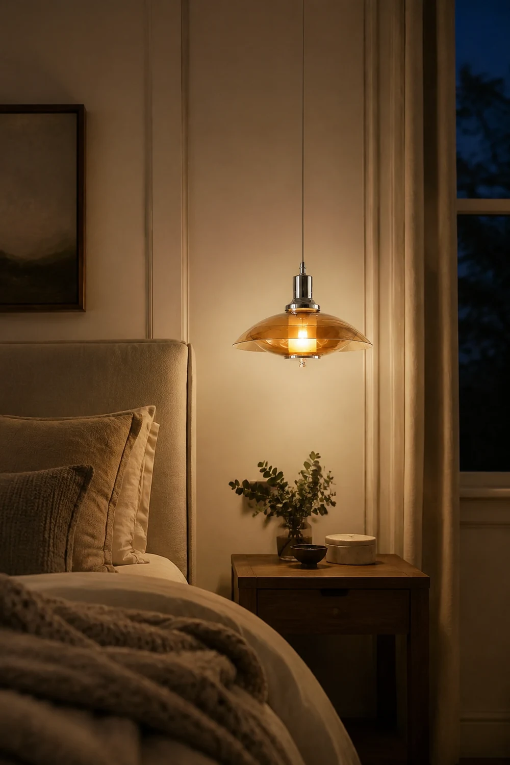 Flying Saucer Chrome Pendant Light - Lumpaz