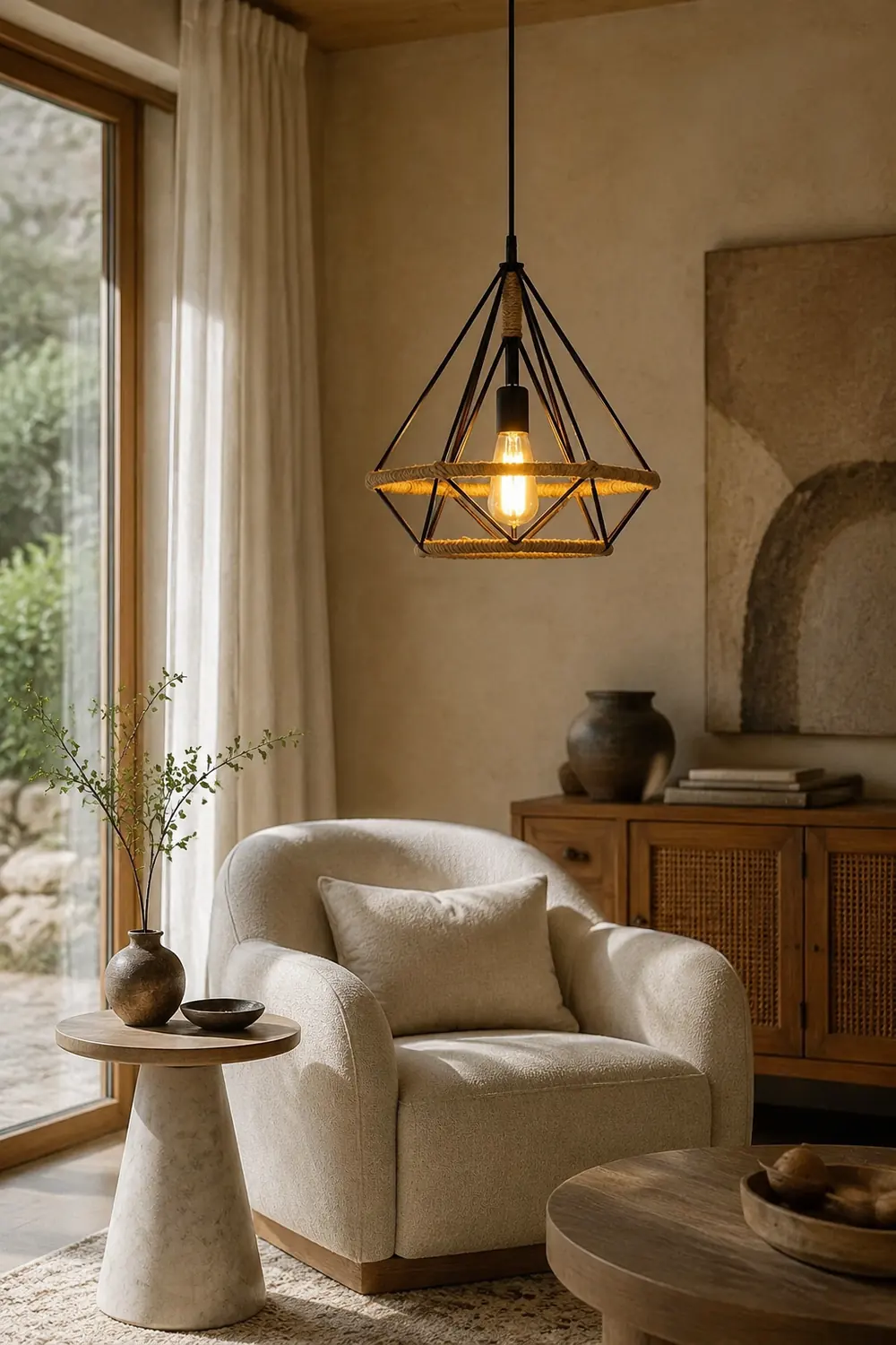 Retro Hemp Rope Interesting Pendant Light - Lumpaz
