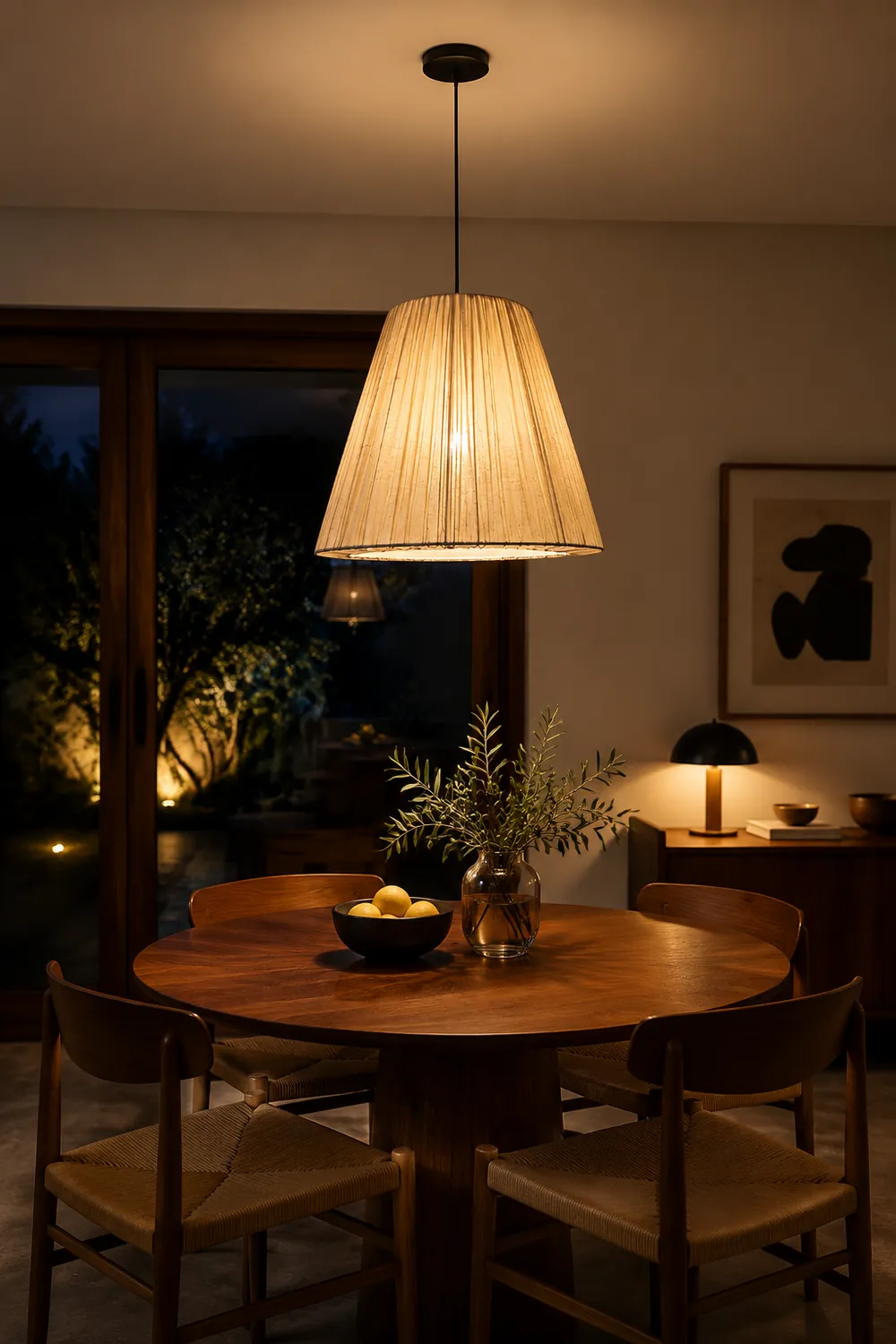 Textile Taper Pendant Lamp - Lumpaz