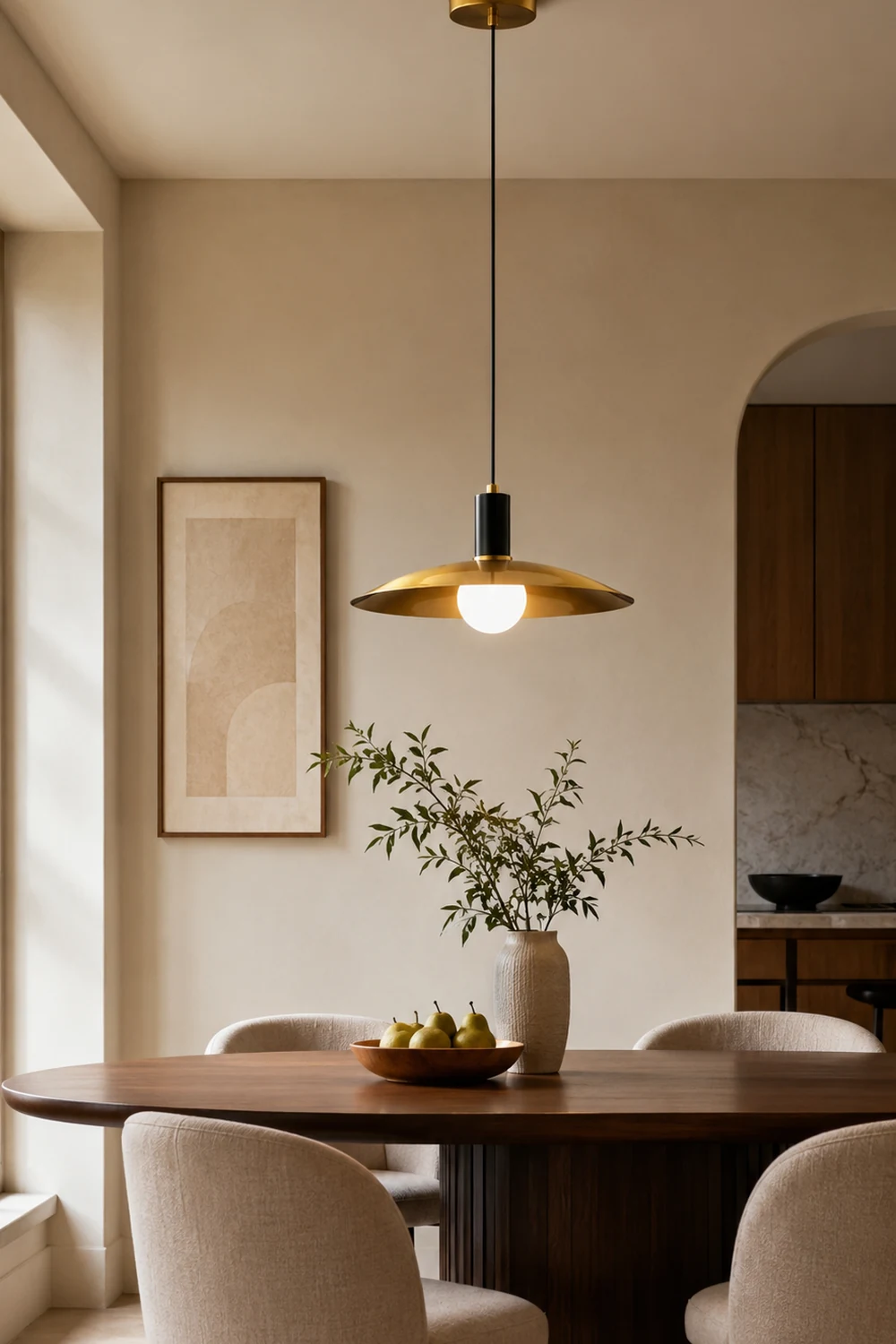 Brass Flared Pendant Lamp - Lumpaz