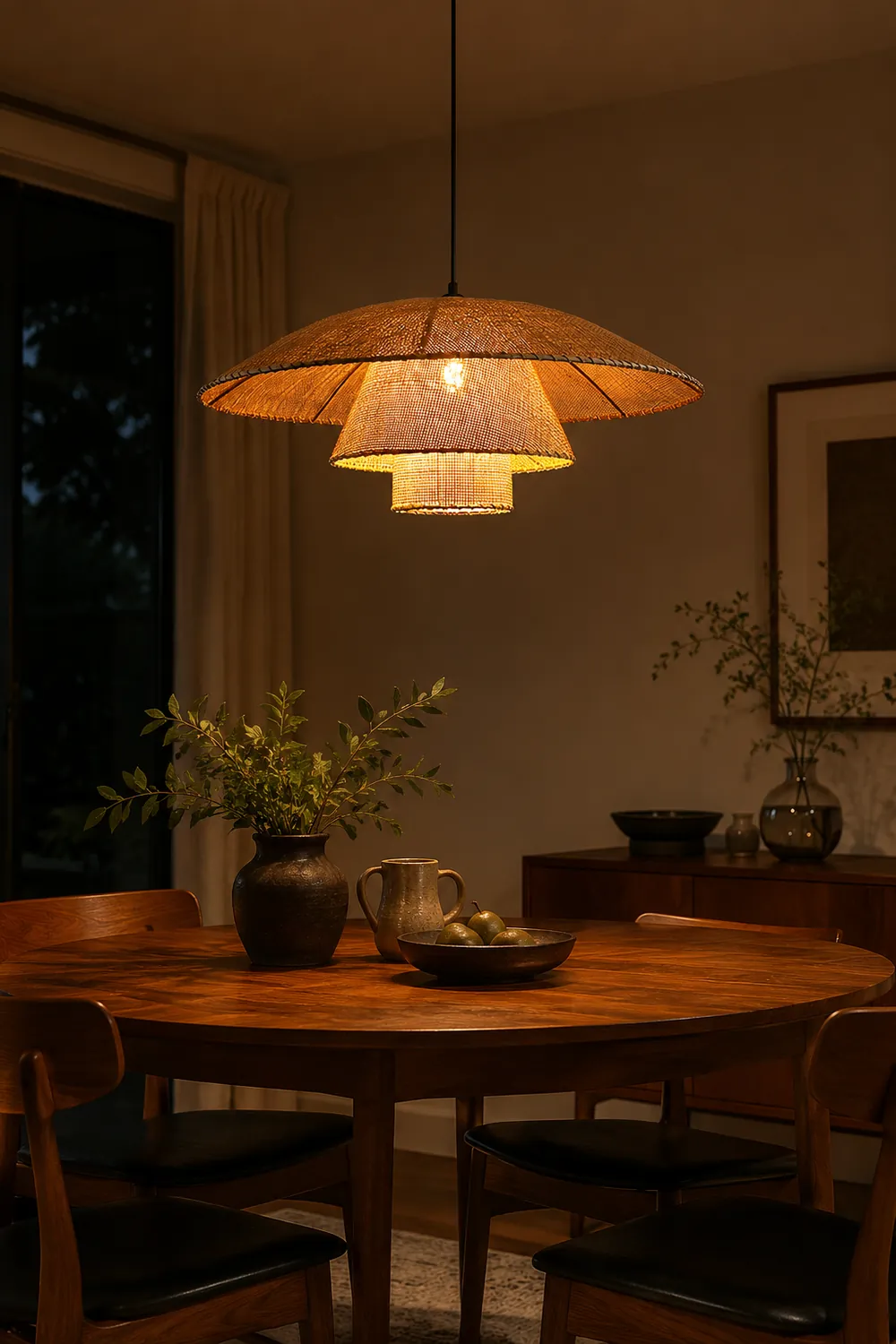 Hat Weave Rattan Pendant Lamp - Lumpaz