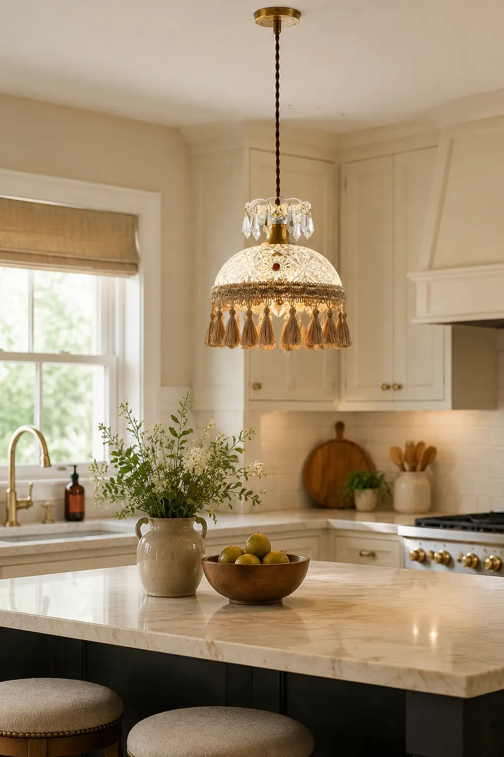 Bowl Tassel Pendant Light - Lumpaz
