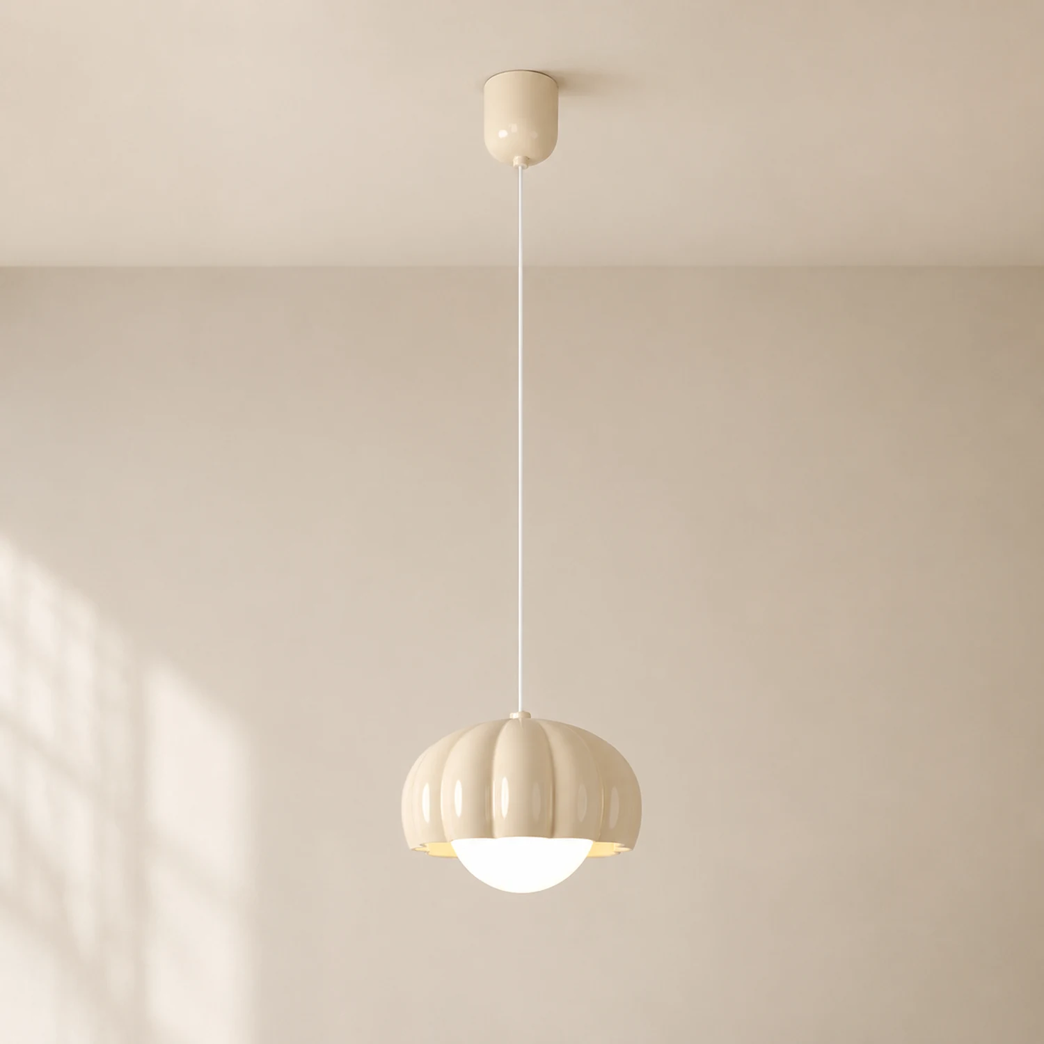 Creamy Pumpkin Pendant Light - Lumpaz