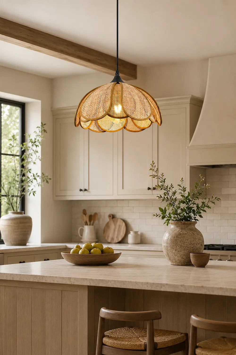 Bloom Rattan Pendant Lamp - Lumpaz