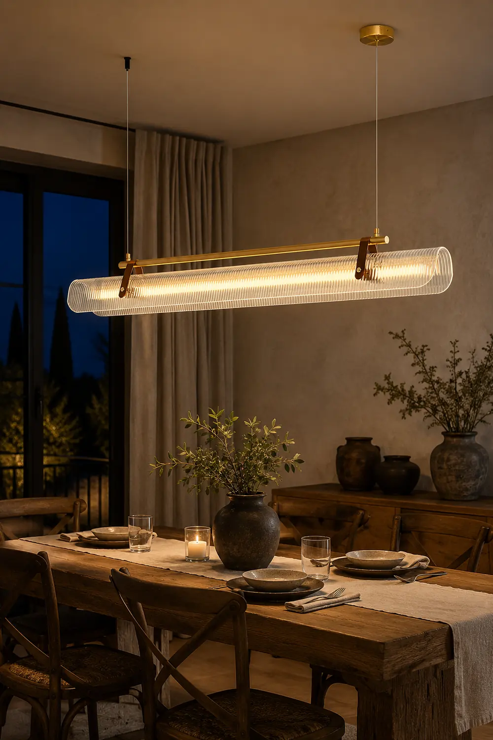 Acrylic Linear Chandelier - Lumpaz