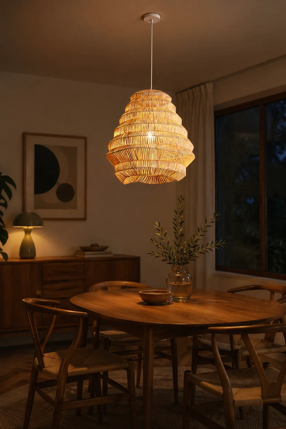 Bamboo Spiral Pendant Lamp - Lumpaz