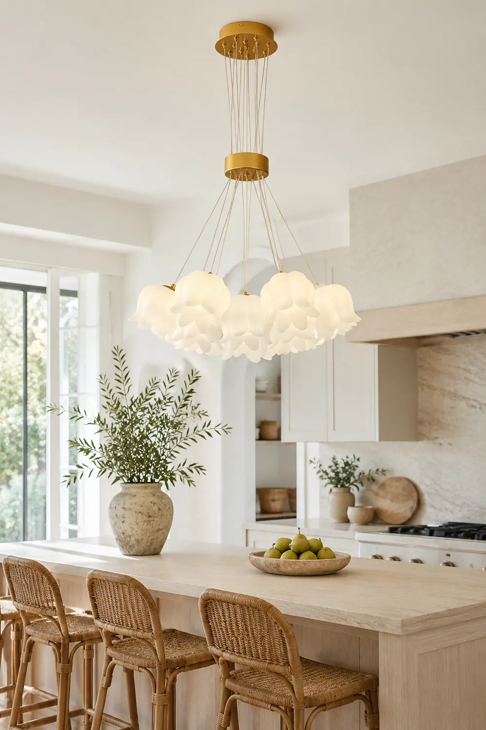 Elegant Floral Pendant Light - Lumpaz
