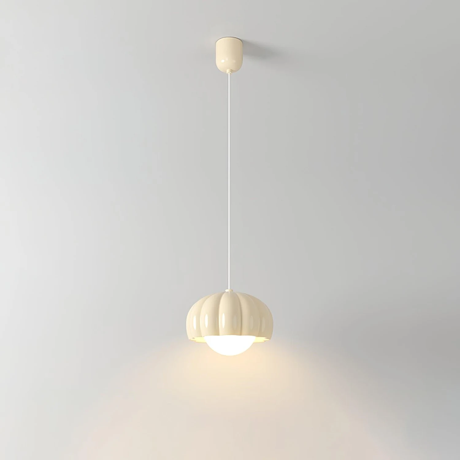Creamy Pumpkin Pendant Light - Lumpaz