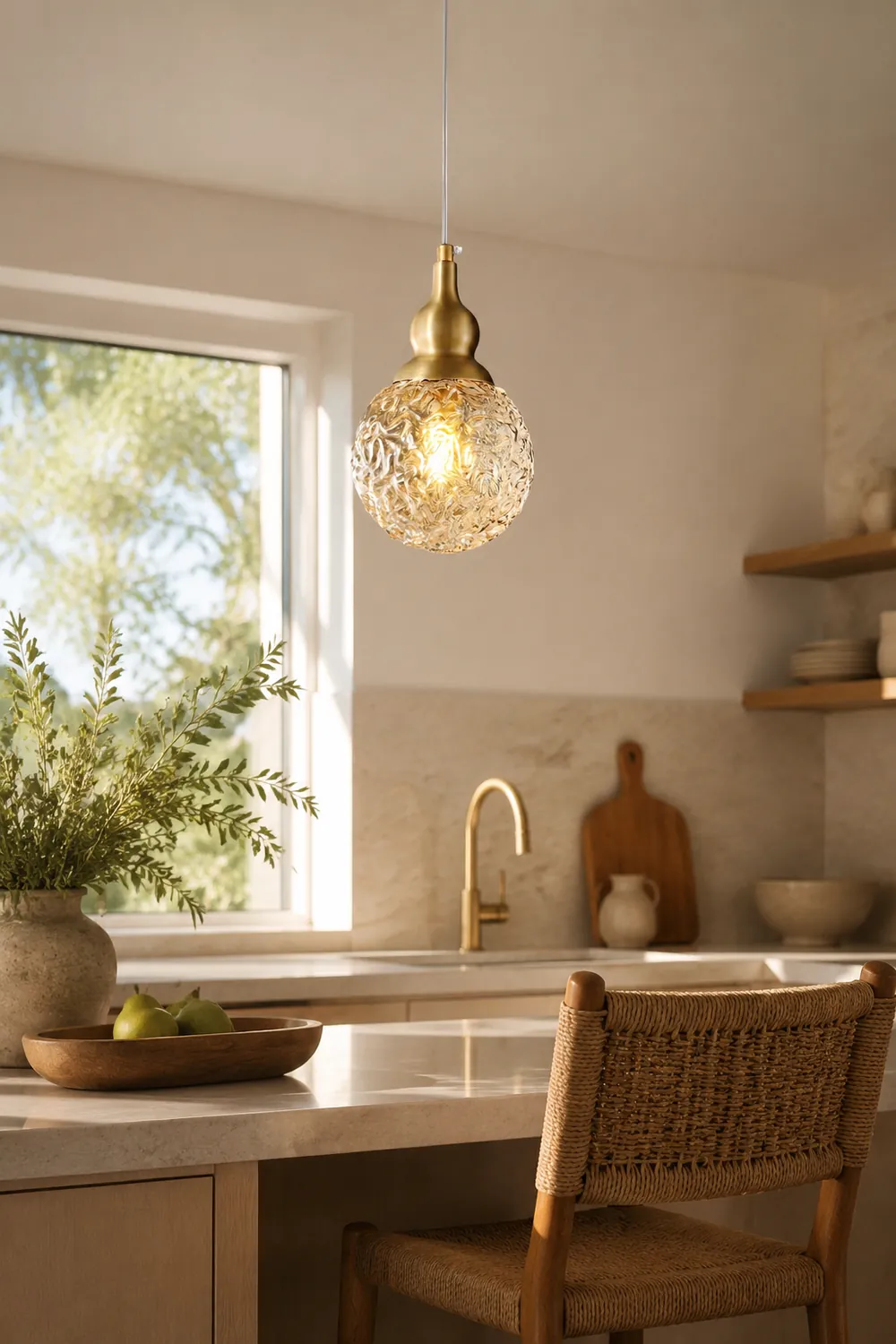 Bella Brass Pendant Light - Lumpaz