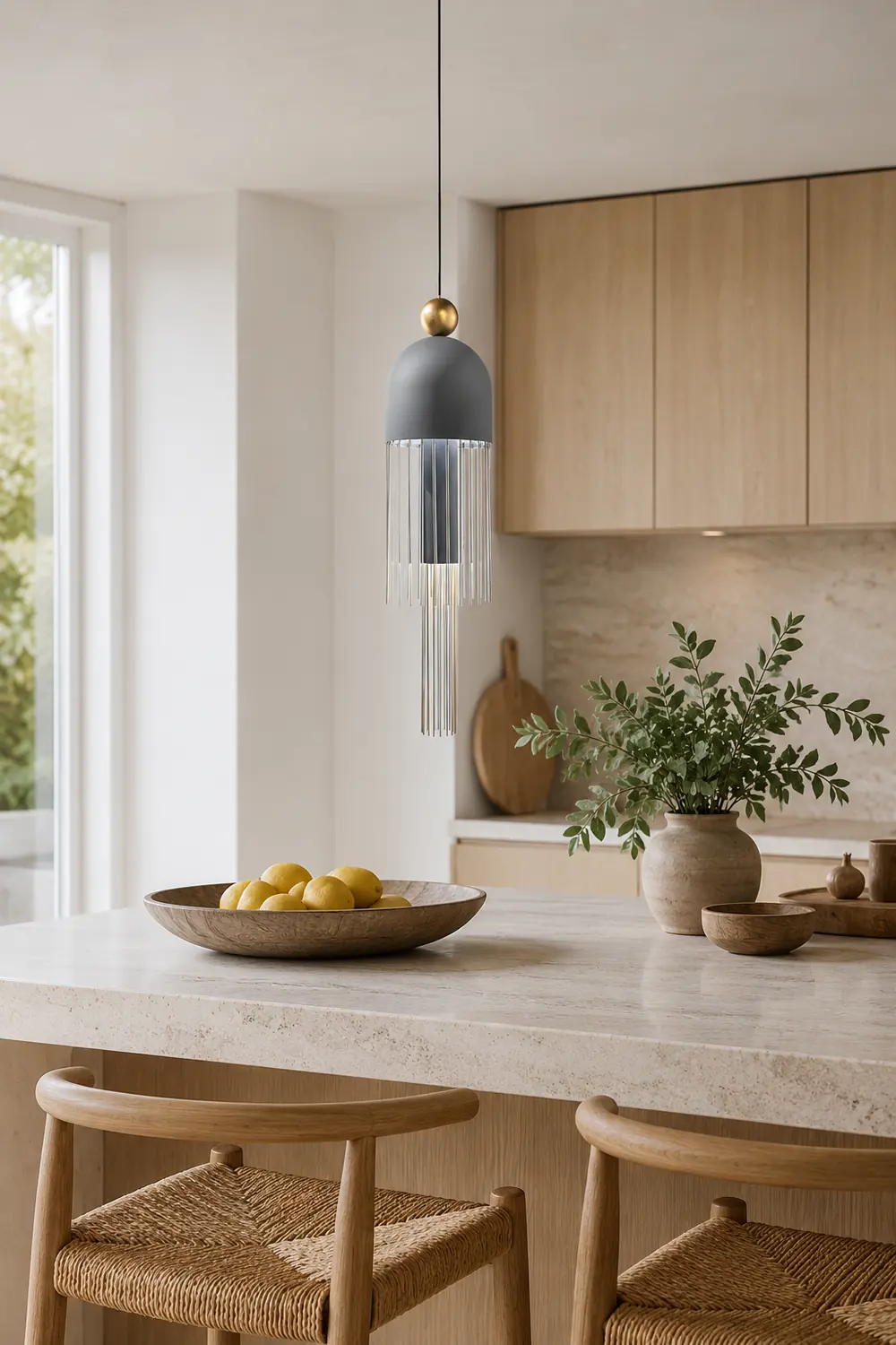 Metal Glass Pendant Light - Lumpaz
