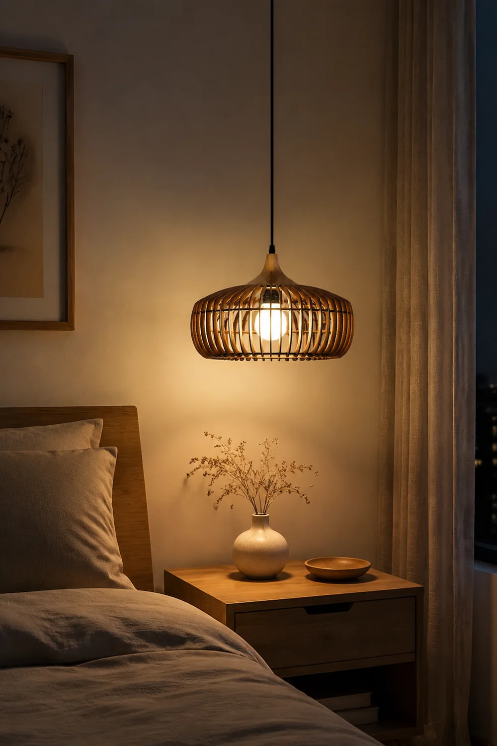 Lattice Nest Wooden Pendant Lamp - Lumpaz