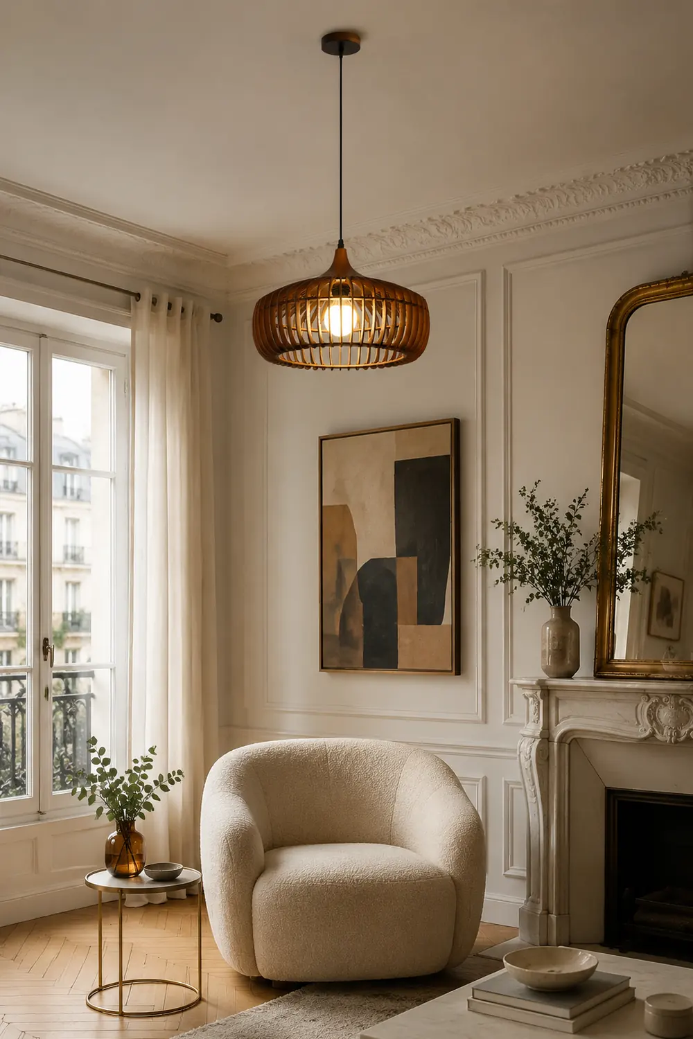 Lattice Nest Wooden Pendant Lamp - Lumpaz