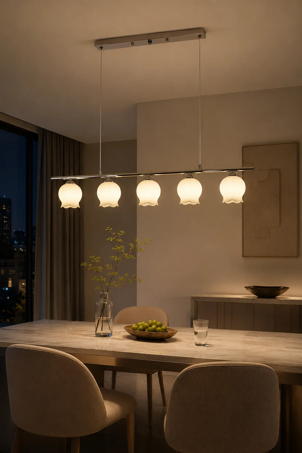 Floral Glass Modern Pendant Lamp - Lumpaz