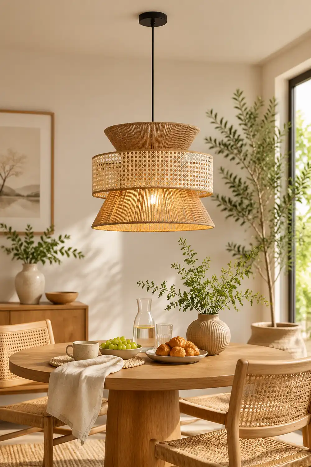 Rattan Bamboo Pendant Lamp - Lumpaz