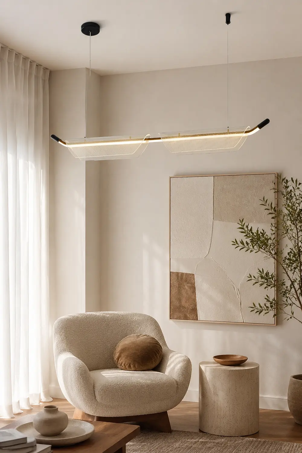 Two Boats Acrylic Pendant Light - Lumpaz