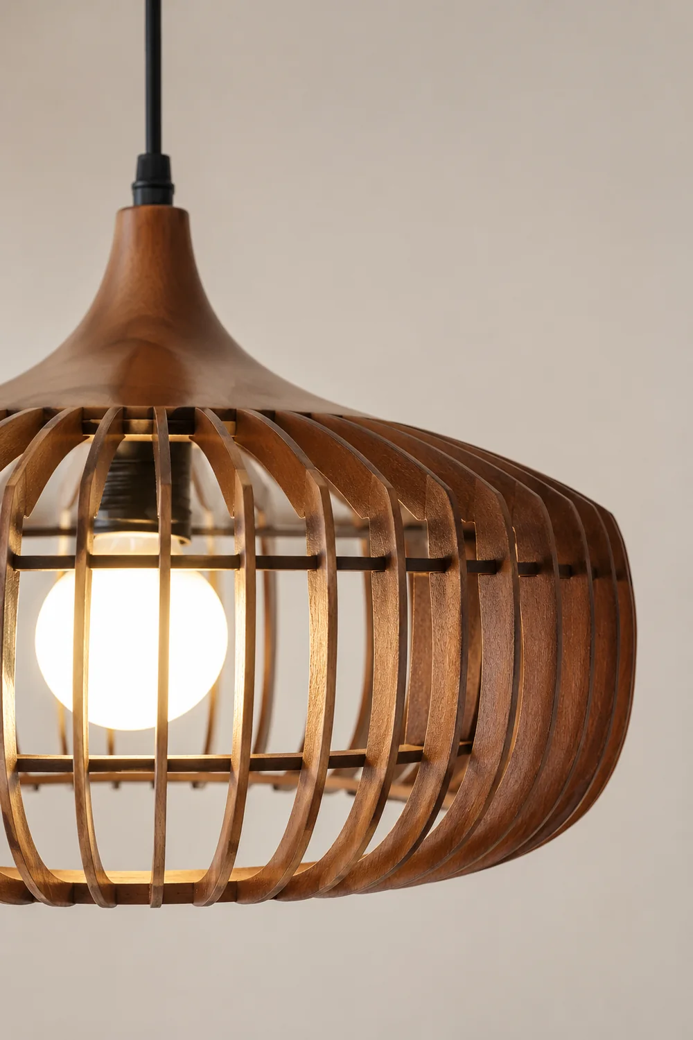 Lattice Nest Wooden Pendant Lamp - Lumpaz