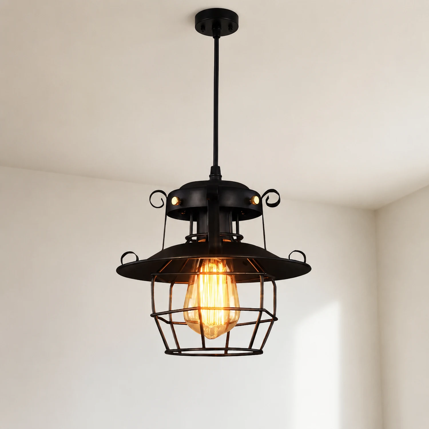 Retro Birdcage Pendant Light - Lumpaz