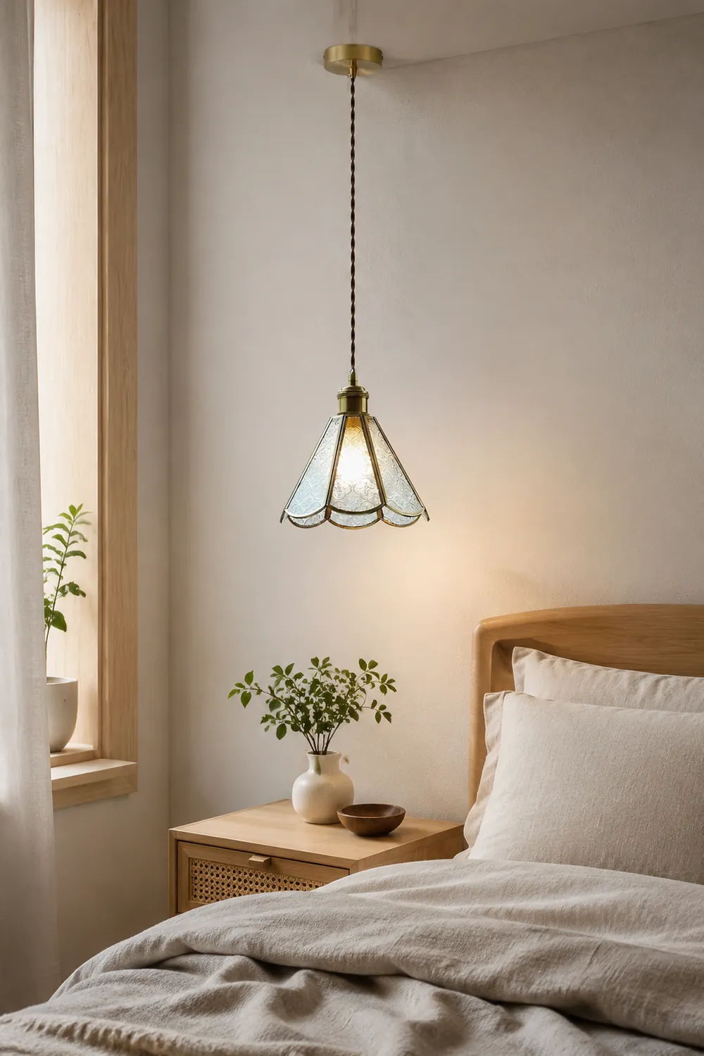 Patterned Glass Pendant Lamp - Lumpaz