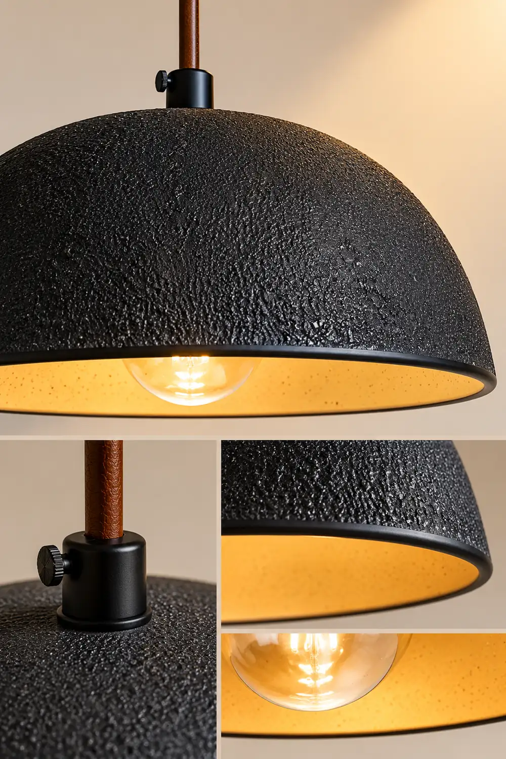 Black Arch Ceramic Pendant Lamp - Lumpaz