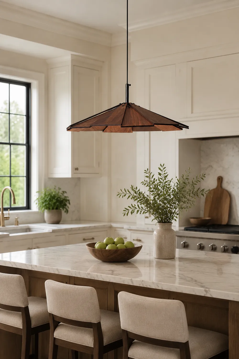 Umbrella Wooden Pendant Light - Lumpaz