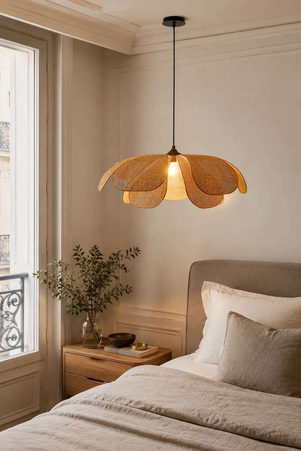 Rattan Petal Pendant Lamp - Lumpaz