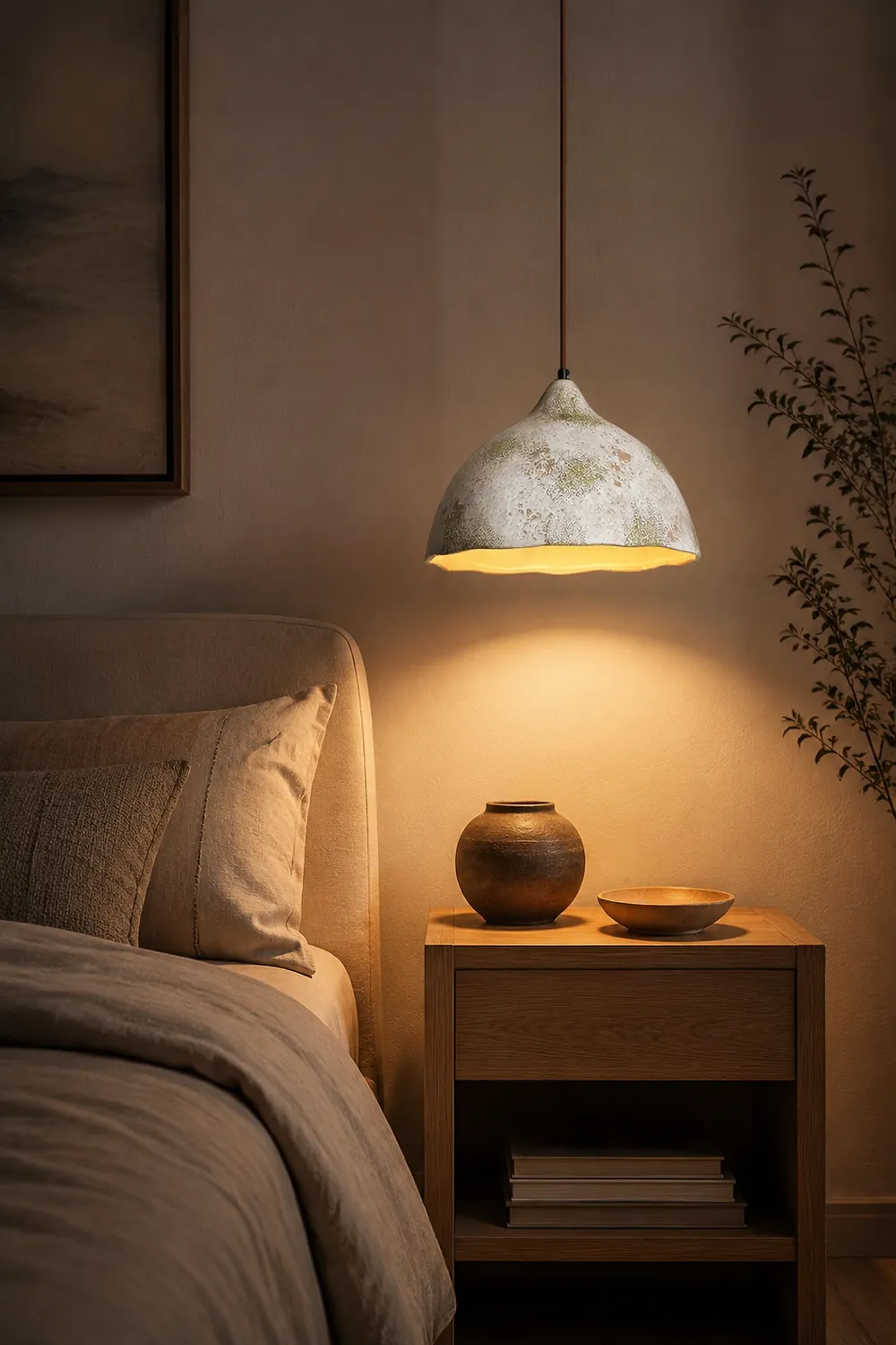 Pear Shape Ceramic Pendant Light - Lumpaz