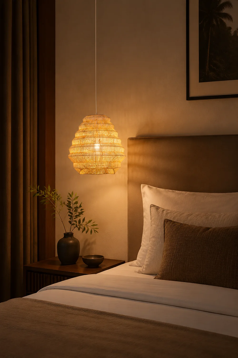 Bamboo Spiral Pendant Lamp - Lumpaz