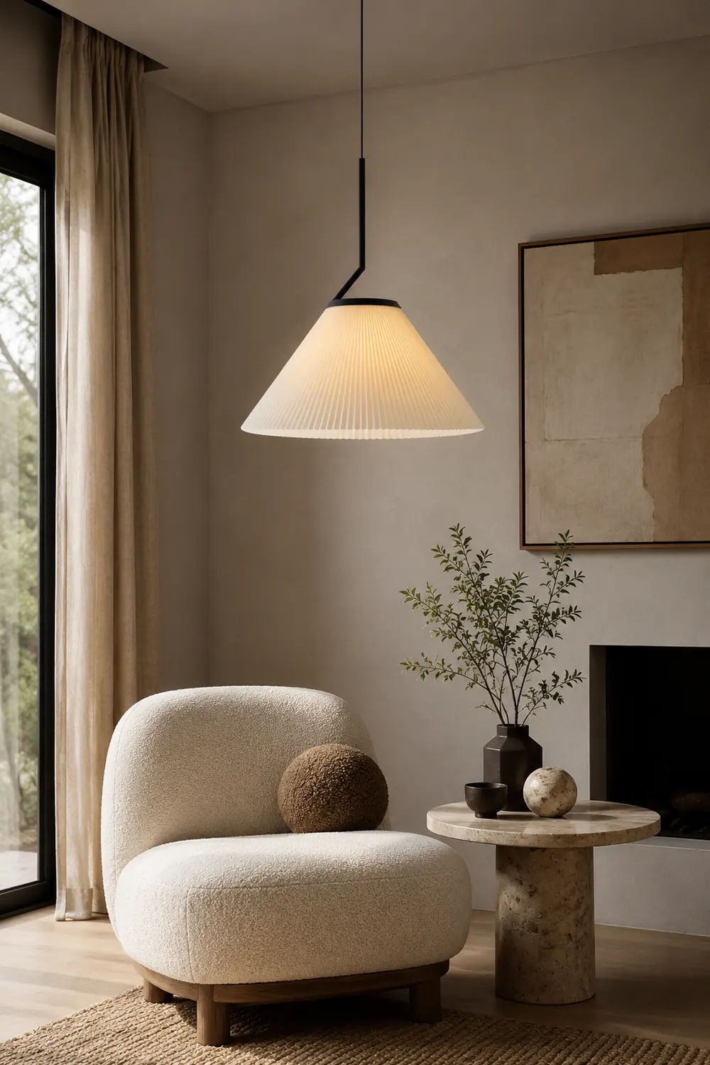 Pleated Skirt Pendant Light - Lumpaz