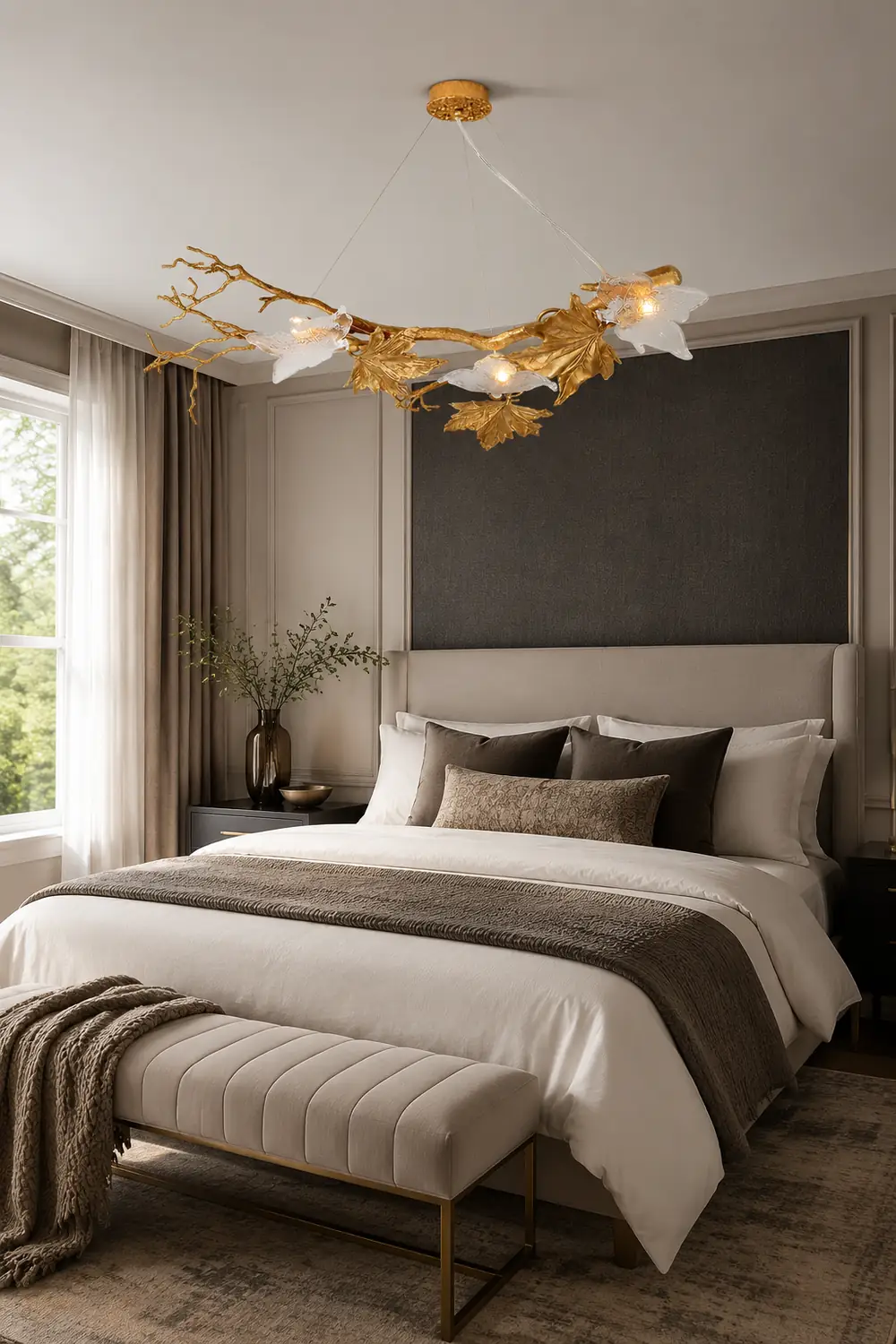 Folio Branch Brass Chandelier - Lumpaz