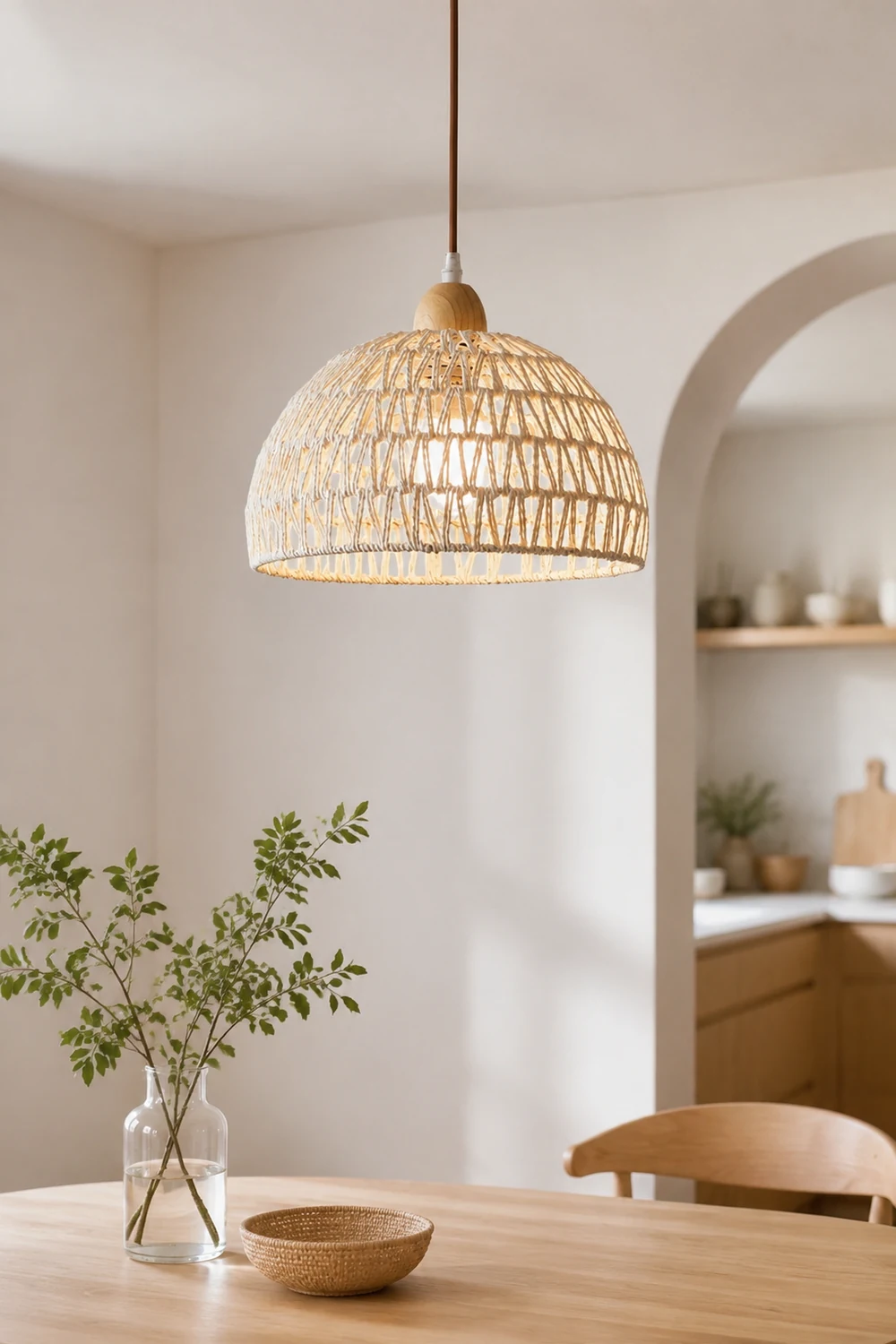 Rattan Arch Pendant Lamp - Lumpaz