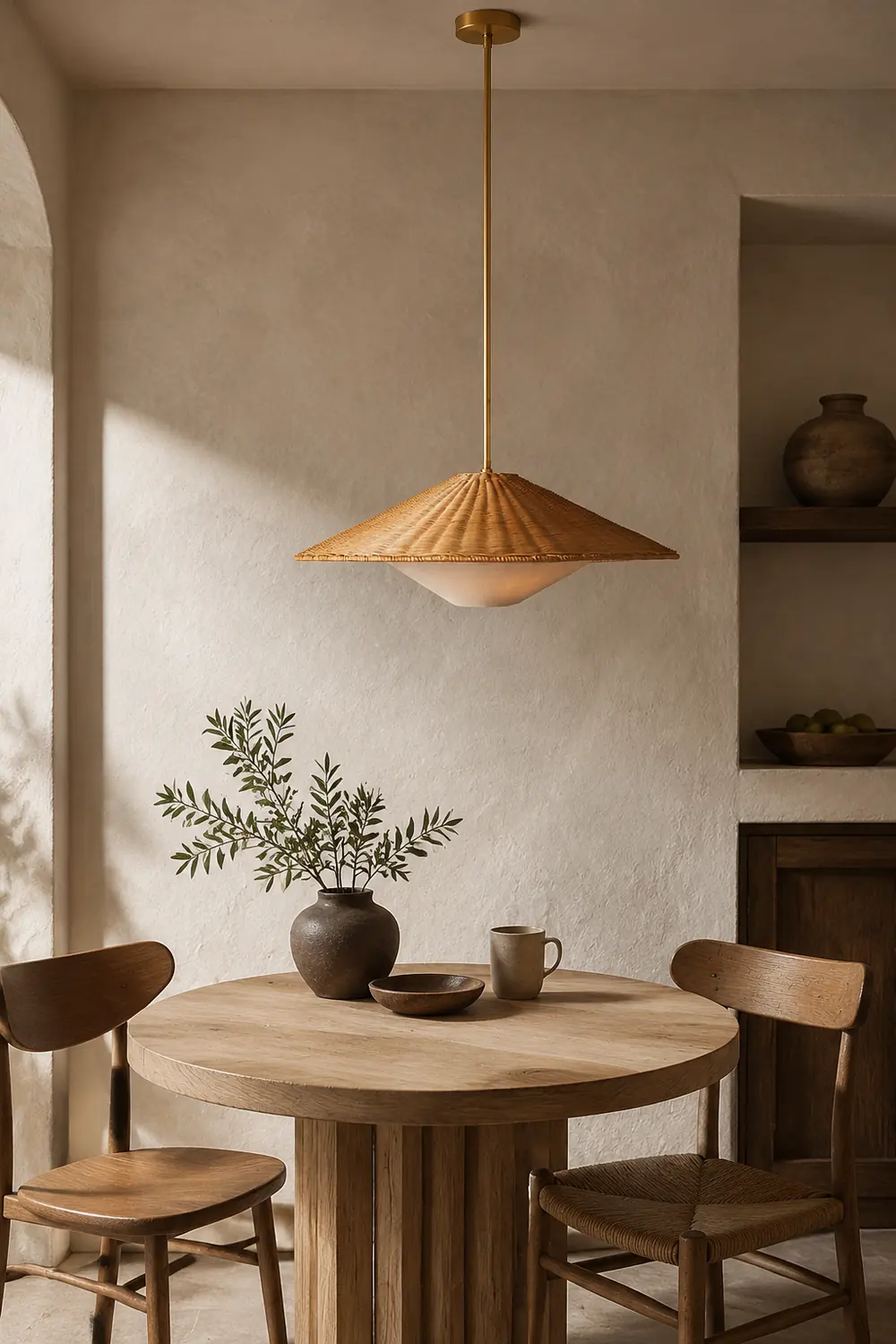 Rattan Hat Pendant Light - Lumpaz
